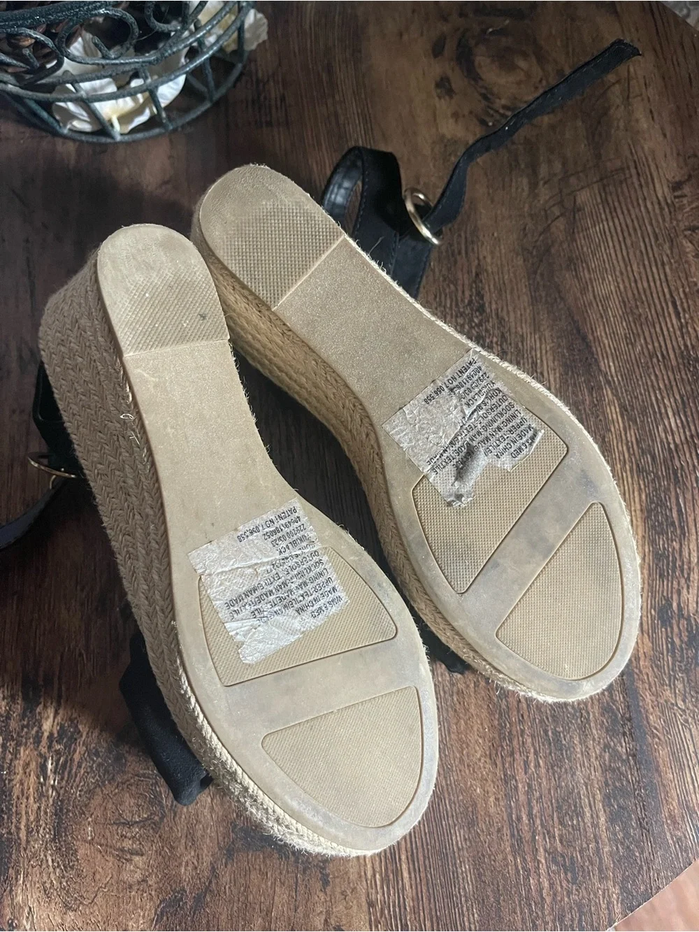 Black Espadrille Wedge Sandals - Women's Summer Heels